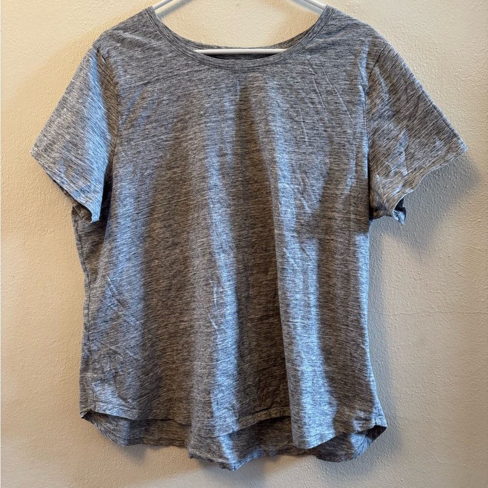 Old Navy Heather Gray Short Sleeve Crew Tee XXL | Soft Loungewear T-Shirt